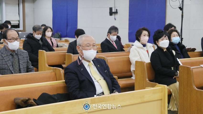 대한예수교장로회총회(호헌, 총회장 조명숙 목사) 2022년 신년하례 감사예배 모습./전국통합뉴스=이승주 기자