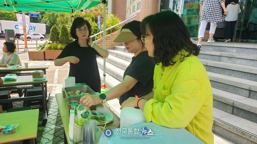 부침개 전도. / 전국통합뉴스=이승주 기자 