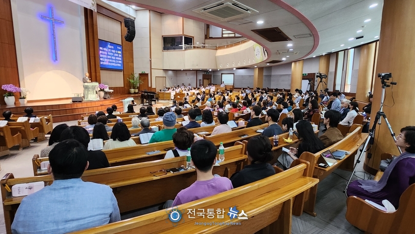 서대전제일교회 예배 모습. / 전국통합뉴스=이승주 기자 
