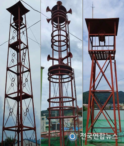 현존하는 소방사이렌탑 전경, 서천군 지역에는 현재 군 단위로는 전국에서 가장 많은 9기의 소방사이렌탑이 현존하고 있다