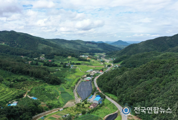 음성군 감곡면 선도 산림경영단지 전경